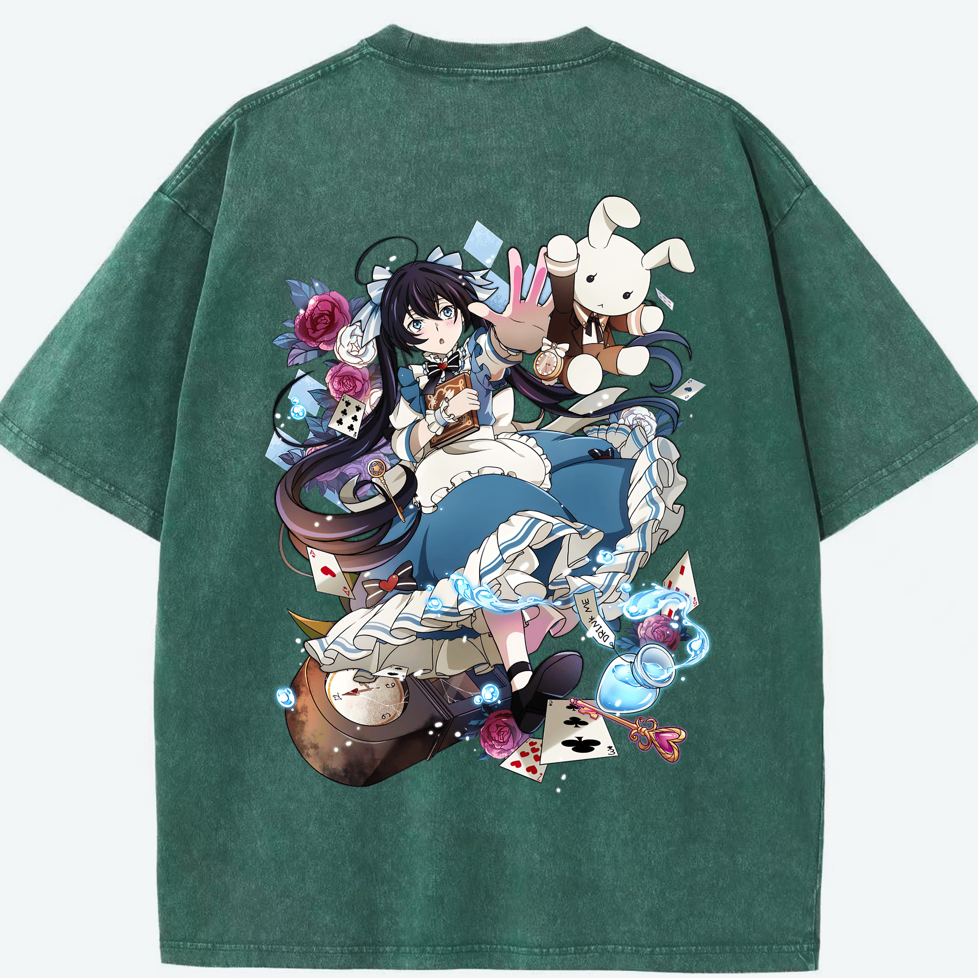 （画像用） 文豪ストレイドッグス Bungo Stray Dogs 綿100% ヴィンテージ風 半袖Tシャツ（背面プリント）